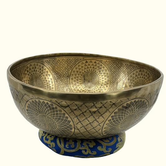 14.5 inch Handcrafted Tibetian Bowl - 001